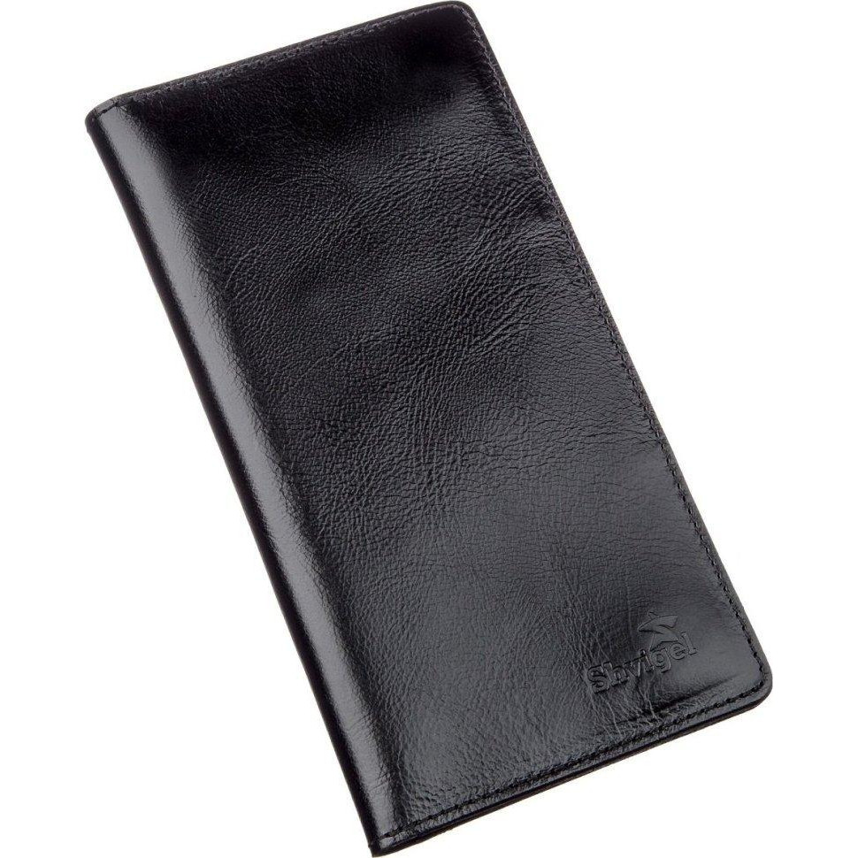 SHVIGEL Бумажник мужской вертикальный из кожи алькор  16195 Черный - зображення 1