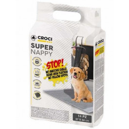 Croci Unterlage Super Nappy Carbon - пеленки Кроки с активированным углем для щенков и собак 60 шт 57х54 с