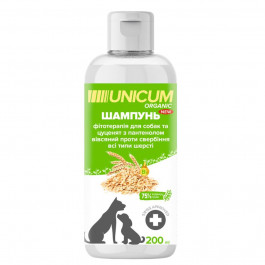 UNICUM Шампунь  Organic для собак з пантенолом та екстрактом вівса, 200 мл (UN-084)