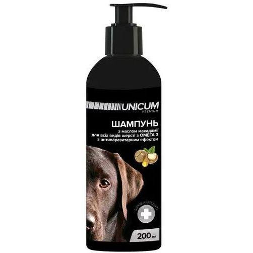 UNICUM Шампунь Premium для собак с маслом макадамии 200 мл (UN-021) - зображення 1