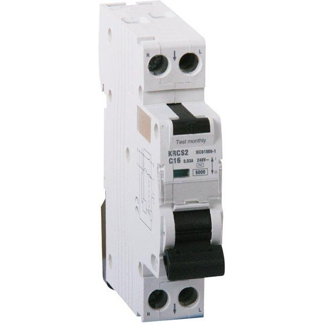 Onesto KRCS2 1п+N 32А 30mA тип AC/A RCBO (6990150243003) - зображення 1