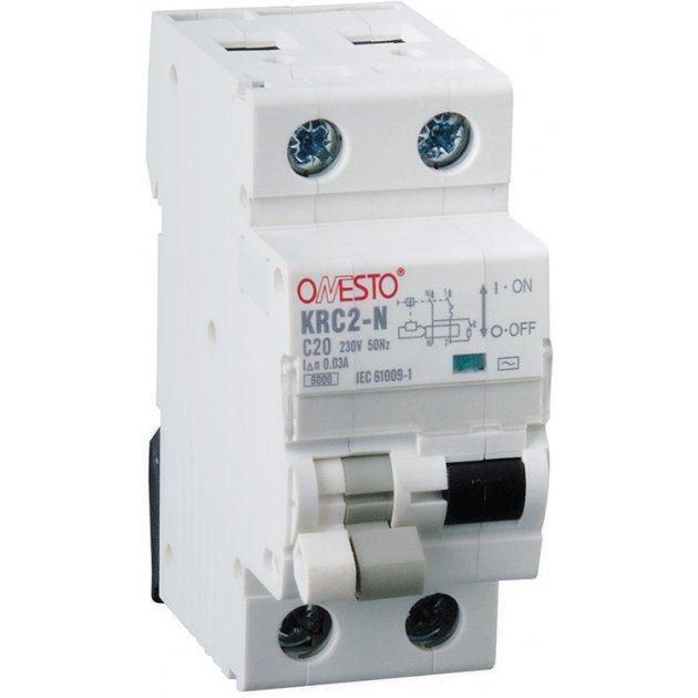 Onesto KRC2-N 1п+N 32А 300A тип AC RCBO (6990150239419) - зображення 1