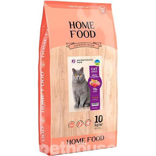 Home Food Корм для взрослых кошек Британской породы индейка-телятина 10 кг (4820235020606) - зображення 1