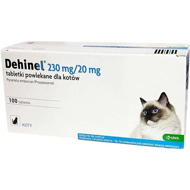 KRKA Dechinel Дехінел антигельмінтні таблетки для кішок 1 таблетка (3838989674090) - зображення 1