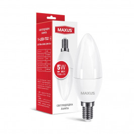   MAXUS LED C37 5W 4100K 220V E14 (1-LED-732)