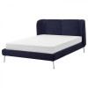 IKEA TUFJORD Каркас ліжка з оббивкою, Tallmyra black-blue/LindbAden, 140x200 см (595.553.71) - зображення 1