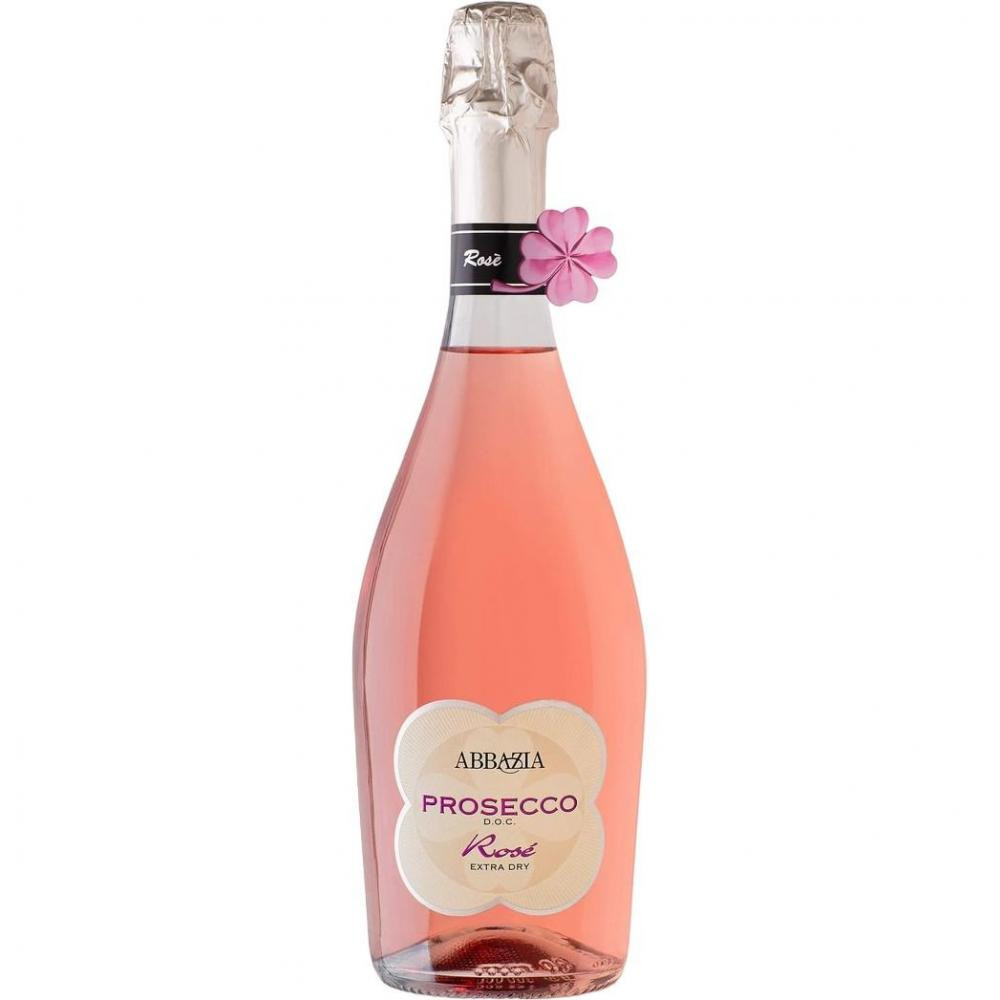 Abbazia Ігристе вино  Prosecco Spumante DOC Rose Extra Dry, рожеве, екстра-драй, 0.75 л (8001592005406) - зображення 1