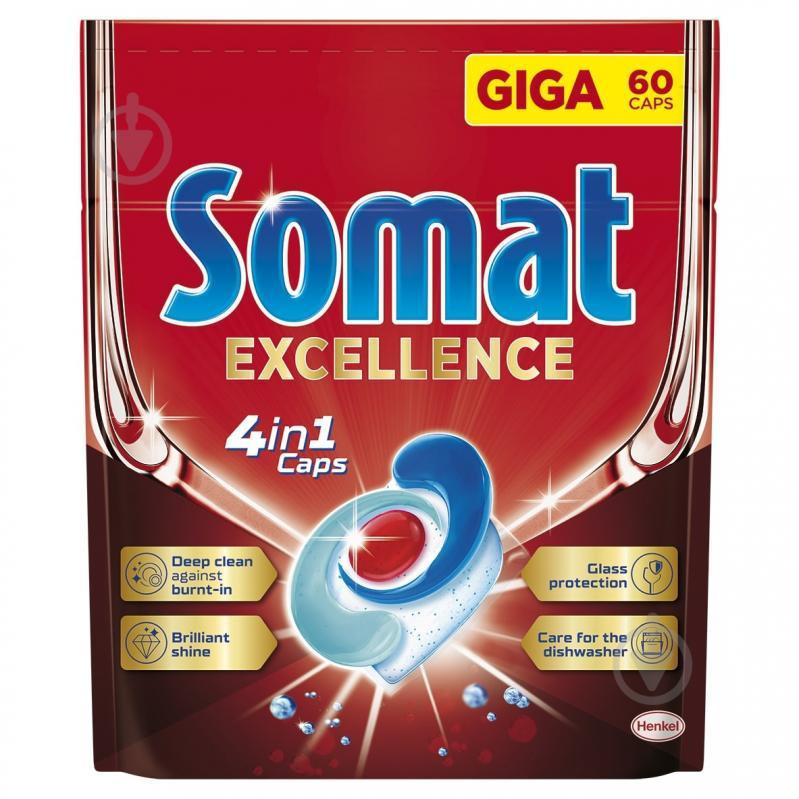 Somat Таблетки для миття посуду  Exellence 60 капсул (9000101550504) - зображення 1