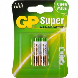   GP Batteries AAA bat Alkaline 2шт Super (GP24A-2UE2)