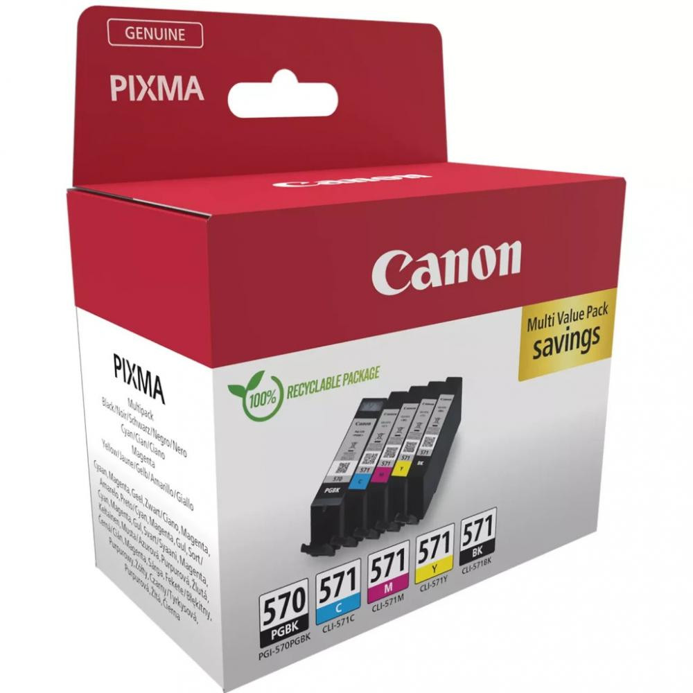 Canon PGI-570/CLI-571 BK,PBK,C,M,Y Colors (0372C006) - зображення 1