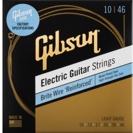   Gibson Набор струн для электрогитары  SEG-BWR9 BRITE WIRE REINFORCED 10-46 LIGHT