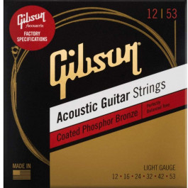   Gibson Набор струн для акустической гитары  SAG-CPB12 COATED PHOSPHOR BRONZE ACOUSTIC GUITAR STRINGS