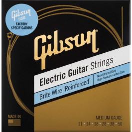   Gibson Набор струн для электрогитары  SEG-BWR11 BRITE WIRE REINFORCED 11-50 MEDIUM