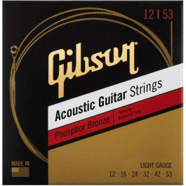 Gibson SAG-PB12 PHOSPHOR BRONZE ACOUSTIC GUITAR STRINGS 12-53 ULTRA-LIGHT