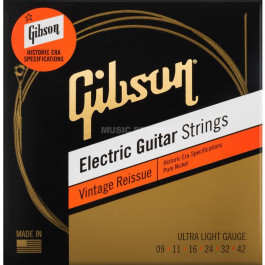   Gibson Набор струн для электрогитары  SEG-HVR9 VINTAGE REISSUE 9-42 ULTRA LIGHT