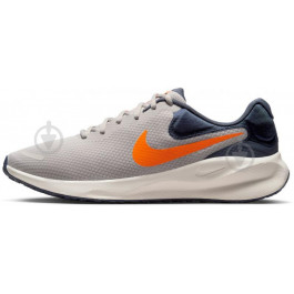   Nike Чоловічі кросівки для бігу  Revolution 7 FB2207-009 44 (10US) 28 см Сірі/Оранжеві (197593757876)