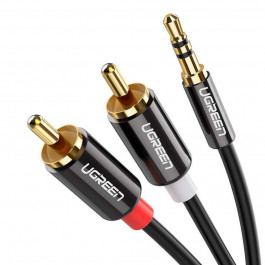   UGREEN mini-jack 3.5 мм - 2RCA 1.5м Black (10583)