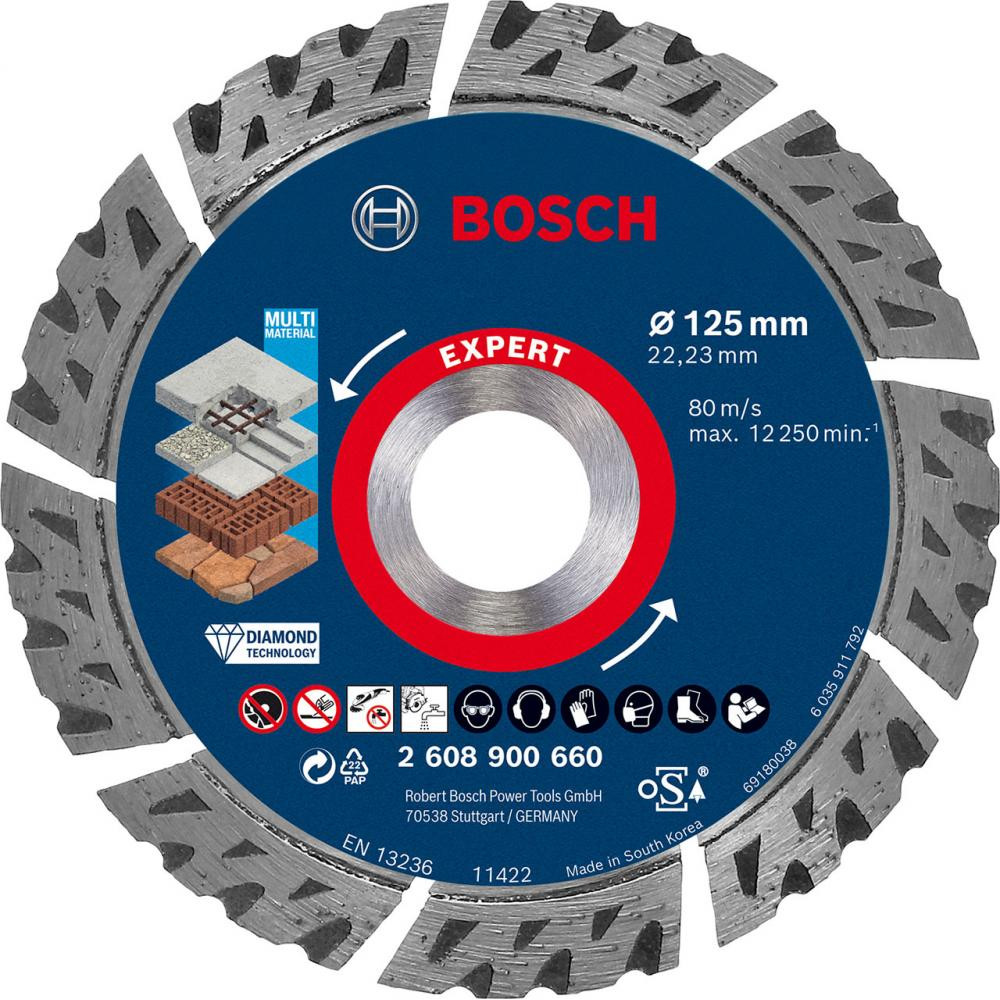 Bosch Expert MultiMaterial, 125x2,2х22,23 мм (2608900660) - зображення 1