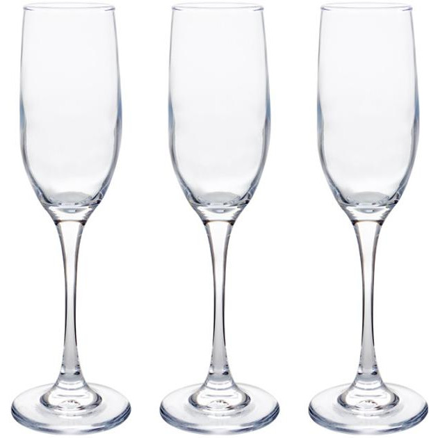 LeGlass Набір келихів для шампанського  170 мл х 3 шт (602-001) - зображення 1