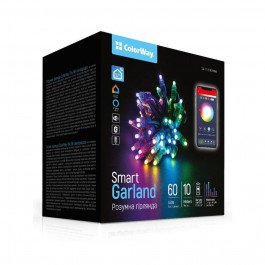 ColorWay Smart LED RGB WiFi+Bluetooth 60 LED IP65 10 м Разноцветная (CW-GS-60L10UMC)