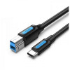 Vention USB Type-C to USB Type-B 0.25m Black (CQVBC) - зображення 1