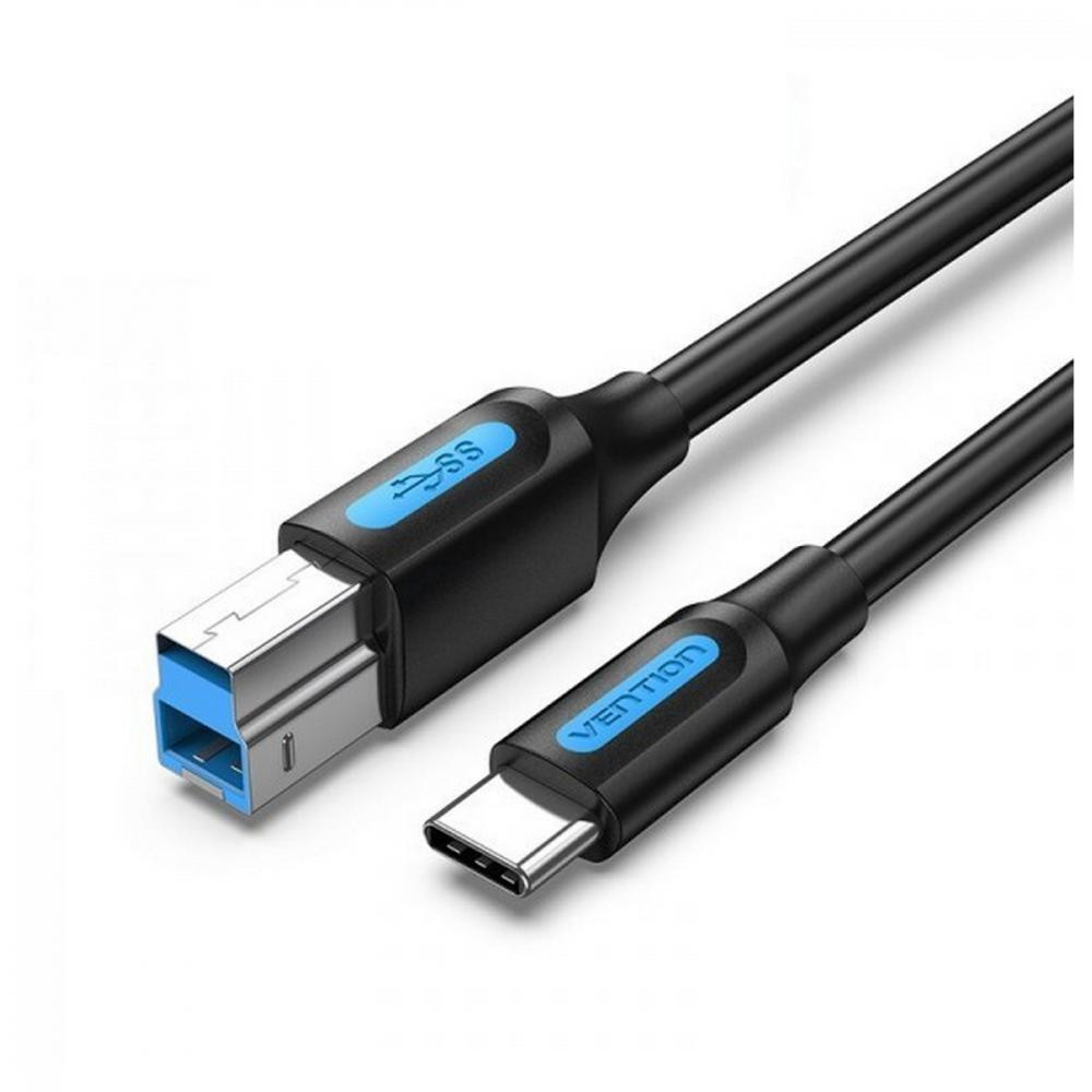 Vention USB Type-C to USB Type-B 0.25m Black (CQVBC) - зображення 1