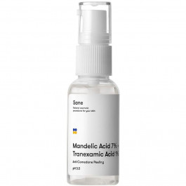   SANE Пілінг для обличчя  Mandelic Acid 7% + Tranexamic Acid 1%, з мигдальною кислотою, 30 мл