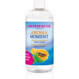   Dermacol Aroma Moment Papaya & Mint рідке мило для рук змінне наповнення 500 мл