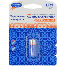   АСКО-УКРЕМ LR1 bat(1.5B) Alkaline 1шт (Аско.LR1.BP1)