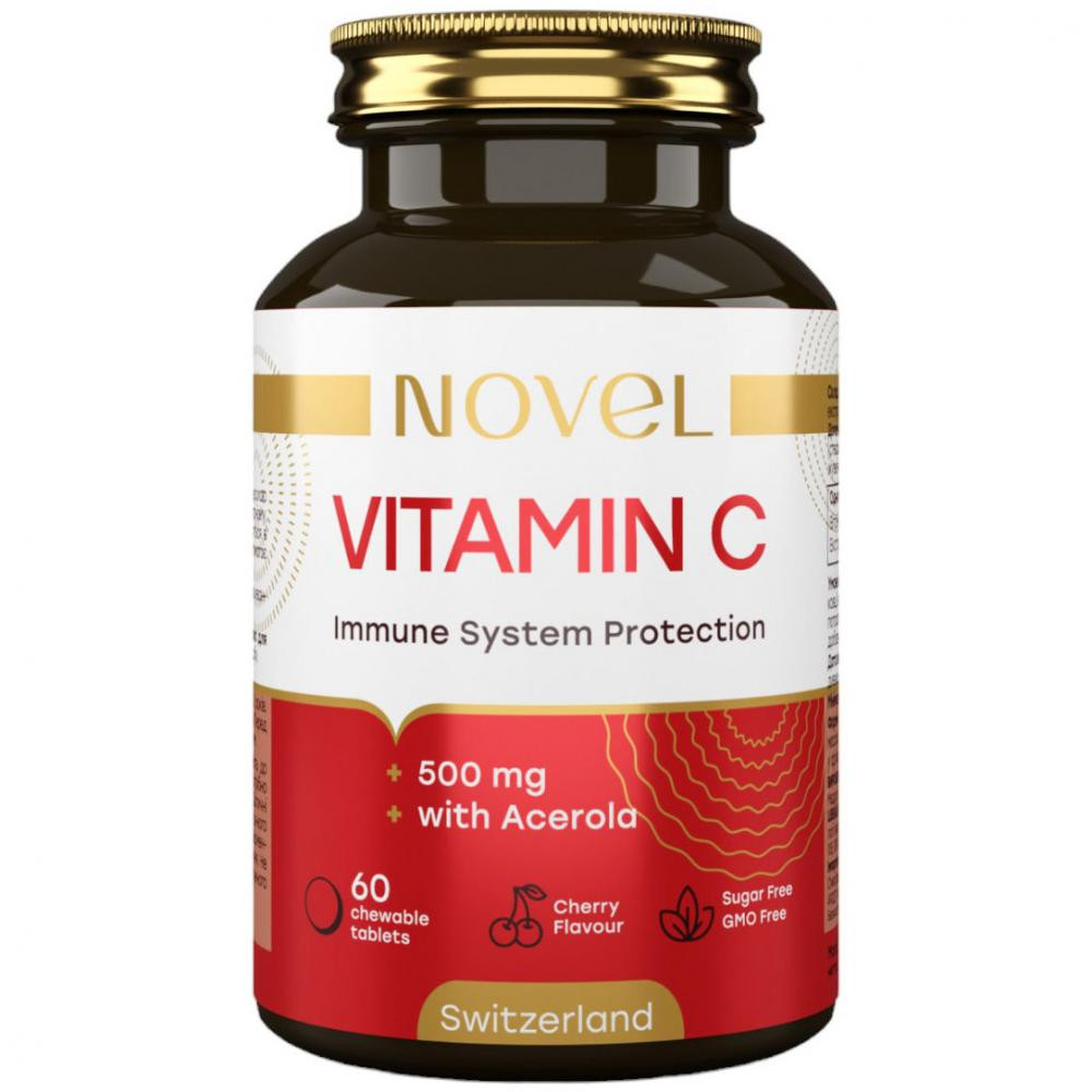 Novel Вітамін C 500 мг з Ацеролою  60 жувальних таблеток - зображення 1