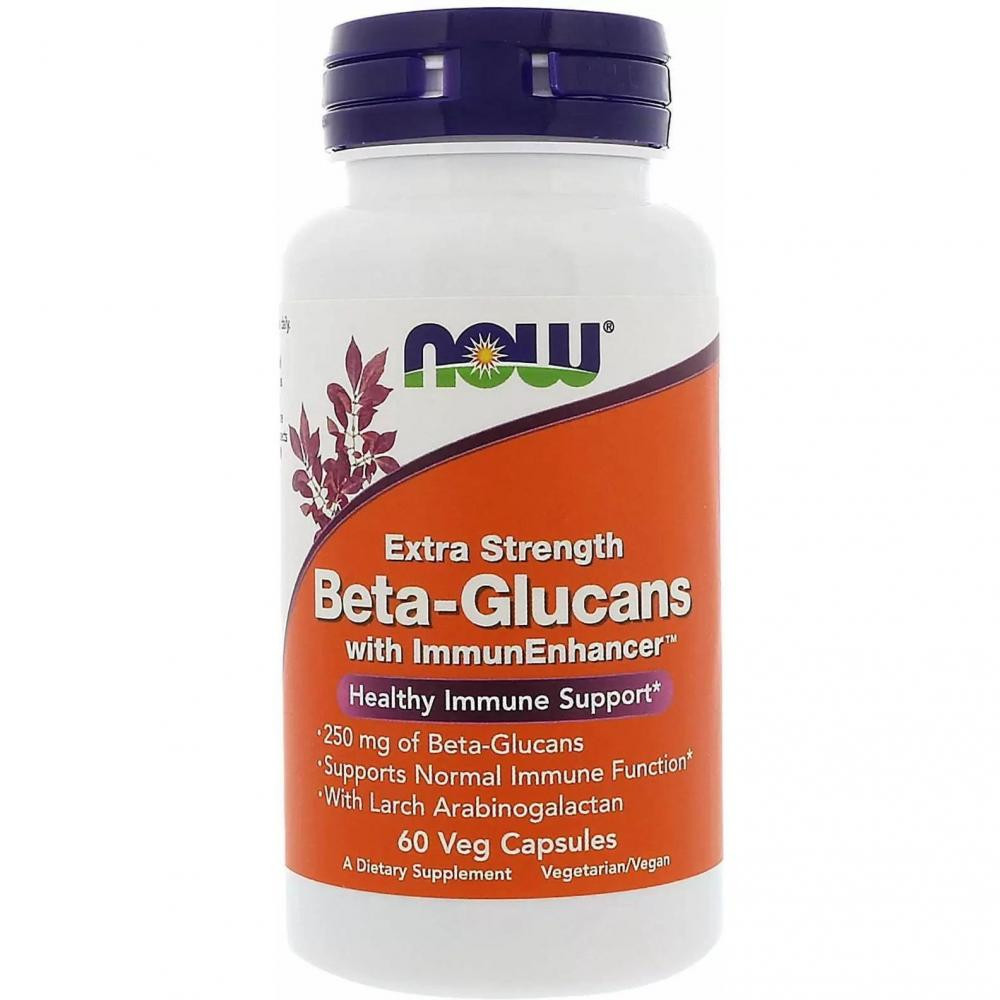 Now Бета-глюкани  Foods Beta-Glucans 250 мг 60 вегетаріанських капсул - зображення 1