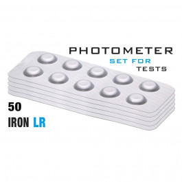    Таб. Iron LR (Залізо, 0 - 1мг/л) 50 піг/уп. (10 піг/шт) Photometer/Comporator