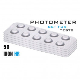    Таб. Iron HR (Залізо, 0-30 мг/л) 50 піг/уп. (10 піг/шт) Photometer/Comporator