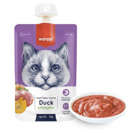 Wanpy Duck & Pumkin Крем-суп з качкою та гарбузом для котів 90 г (RAС-39)
