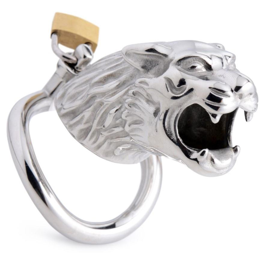XR Brands Пояс вірності Master Series Tiger King, срібний - зображення 1
