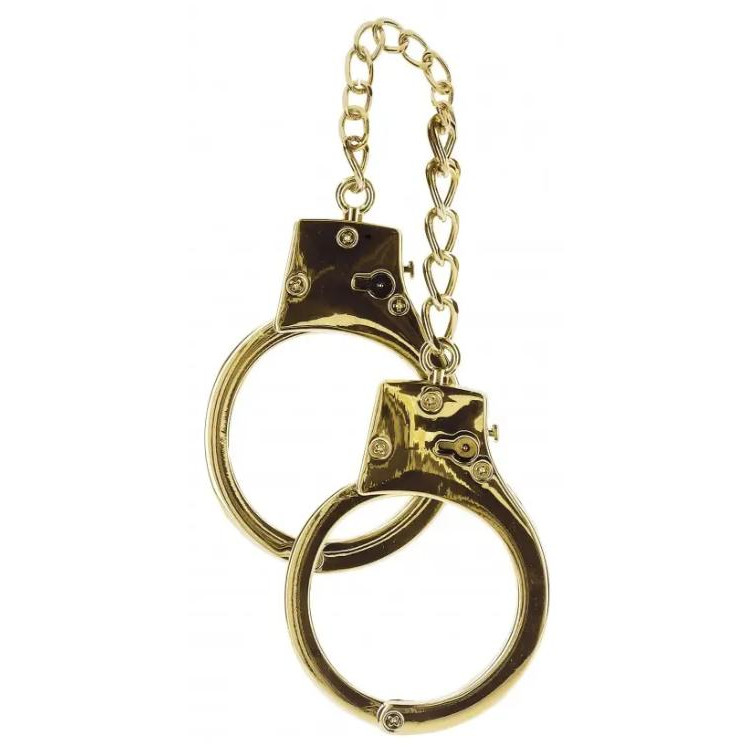 Taboom Наручники  Gold Plated BDSM Handcuffs, золоті - зображення 1