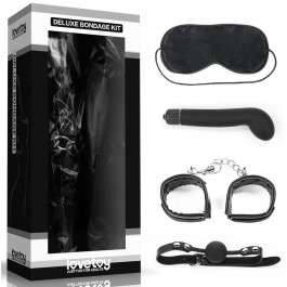   LoveToy Бондажний набір із вібратором Deluxe Bondage Kit LVTOY702, чорний