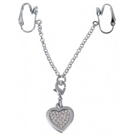   Orion Затискачі для статевих губ Intimate Heart-Shaped Chain, срібні