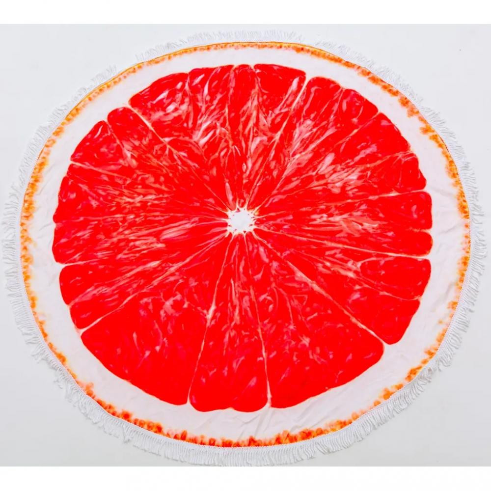 MirSon Пляжное полотенце  №5056 Summer Time Grapefruit 150x150 см - зображення 1