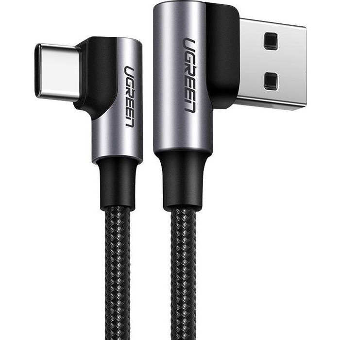 UGREEN US176 USB 2.0 to USB Type-C Shell 0.5m Black (20855) - зображення 1