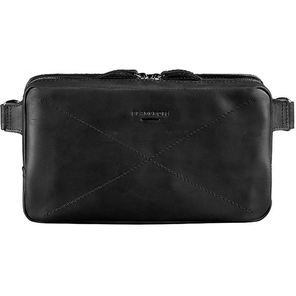 BlankNote Мужская кожаная сумка на пояс (бананка)  Dropbag Maxi BN-BAG-20-g-kr Графит - зображення 1