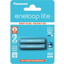   Panasonic AAA 550mAh NiMh 2шт Eneloop Lite (BK-4LCCE/2BE)