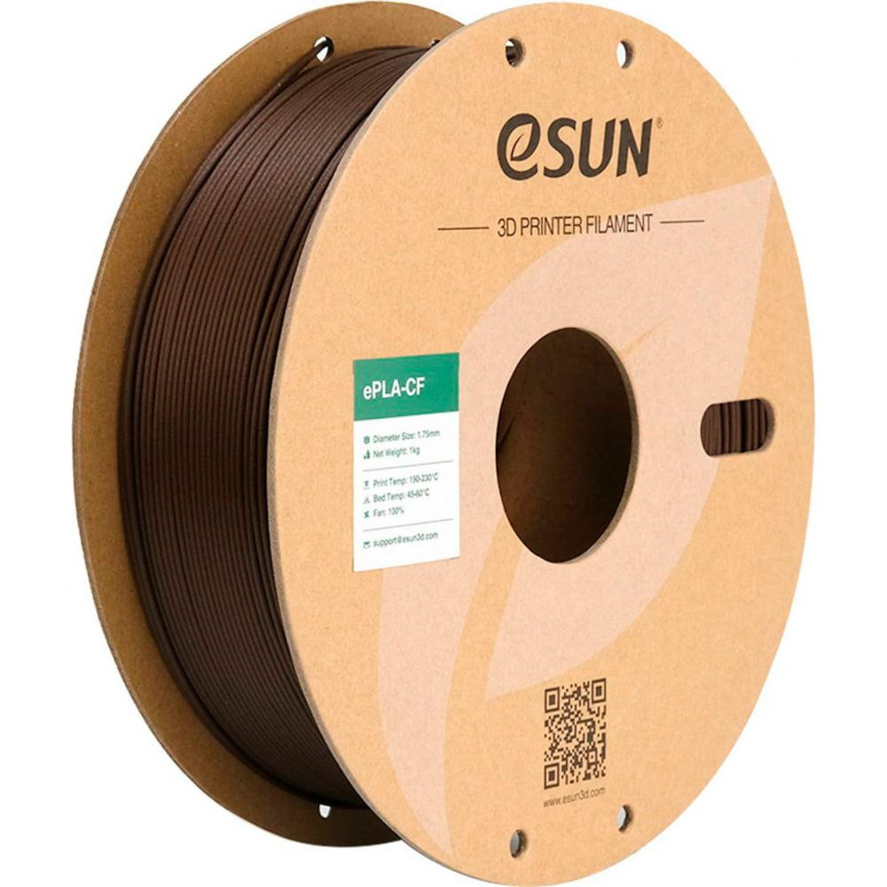 Esun ePLA-CF Filament (пластик) для 3D принтера  1кг, 1.75мм, червоний (ePLA-CF-P175R1) - зображення 1