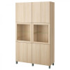 IKEA BESTA Книжкова шафа білий дуб зелений 120x42x202 (894.244.54) - зображення 1