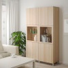 IKEA BESTA Книжкова шафа білий дуб зелений 120x42x202 (894.244.54) - зображення 2