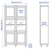 IKEA BESTA Книжкова шафа білий дуб зелений 120x42x202 (894.244.54) - зображення 3