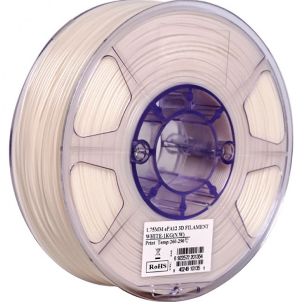 Esun ePA12-CF Filament (пластик) для 3D принтера  1кг, 1.75мм, білий (ePA12-175W1) - зображення 1