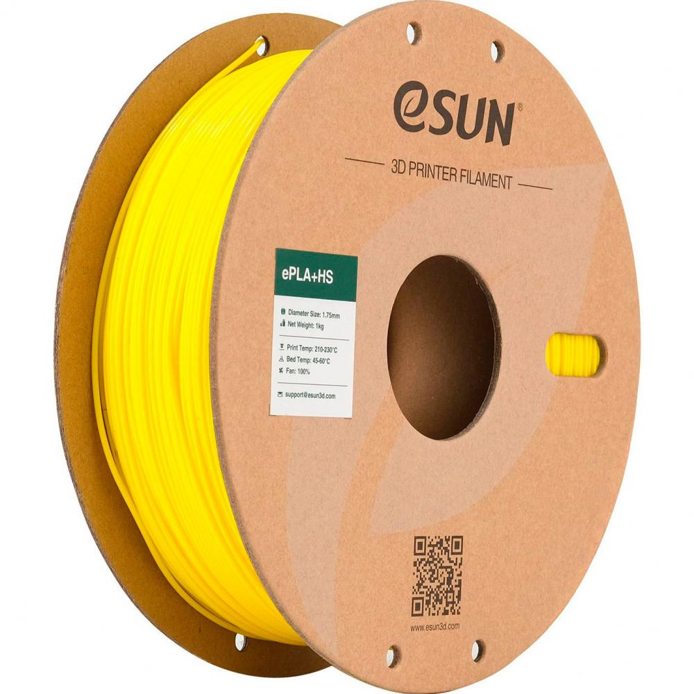 Esun ePLA Plus HS Filament (пластик) для 3D принтера  1кг, 1.75мм, жовтий (EPLA+HS-P175Y1) - зображення 1