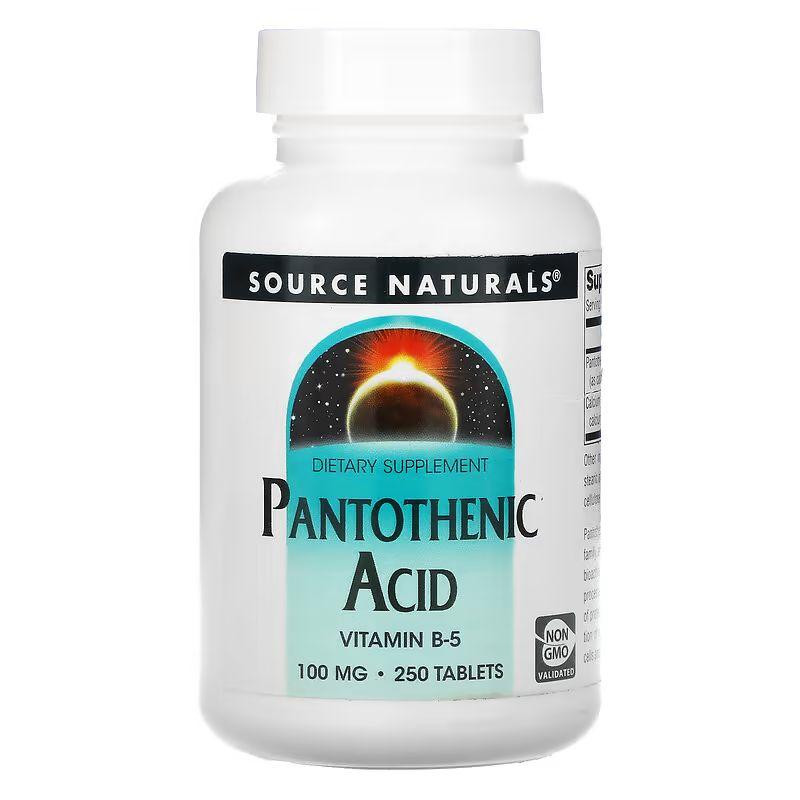 Source Naturals Pantothenic Acid, 100 mg, 250 Tab - зображення 1