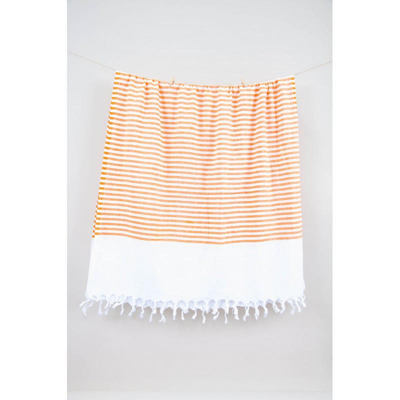 Barine Home Полотенце Barine Pestemal - White Imbat Orange оранжевый 90х170 (2000022171526) - зображення 1